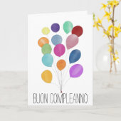 誕生日イタリアンバルーンカード カード (黄色い花)