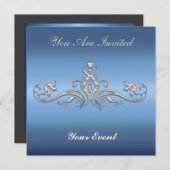 誕生日イベント企業の任意の大事な行事招待状 招待状 (正面/裏面)