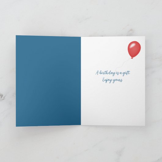 誕生日イルカ水気球 カード (内部)