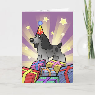 誕生日イングリッシュコッカースパニエル犬 カード