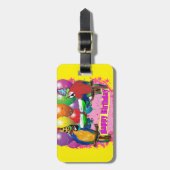 誕生日インコ ラゲッジタグ (正面縦)