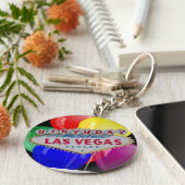 誕生日イン素晴らしいラスベガスのキーチェーン – バルーン キーホルダー (側面)