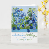 誕生日イン9月モーニンググローリーガーデン カード (黄色い花)