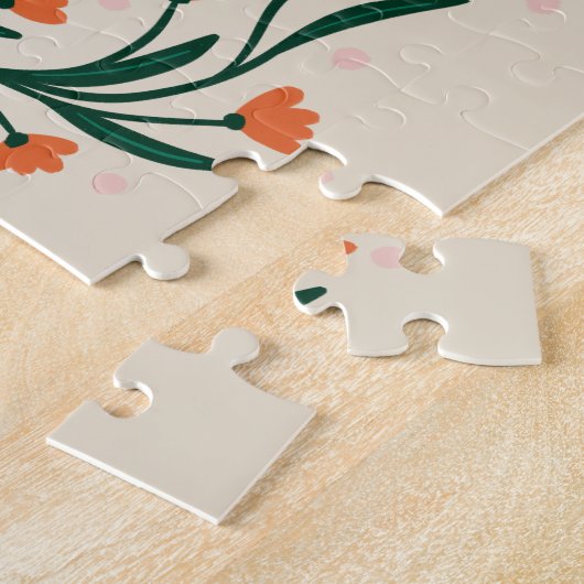 誕生日ウィズエレガントフローラ枠 ジグソーパズル (側面)