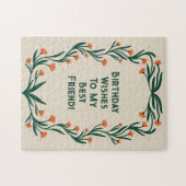 誕生日ウィズエレガントフローラ枠 ジグソーパズル (横)