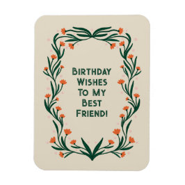 誕生日ウィズエレガントフローラ枠 マグネット