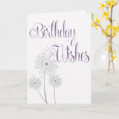 誕生日ウィズダンデロン カード (黄色い花)
