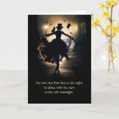 誕生日ウィッカインスパイアマジカルウィメンフクロウレイヴン カード (黄色い花)