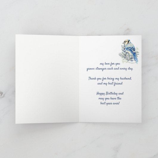 誕生日ウィッシュとBluejay夫の友人 シーズンカード (内部)