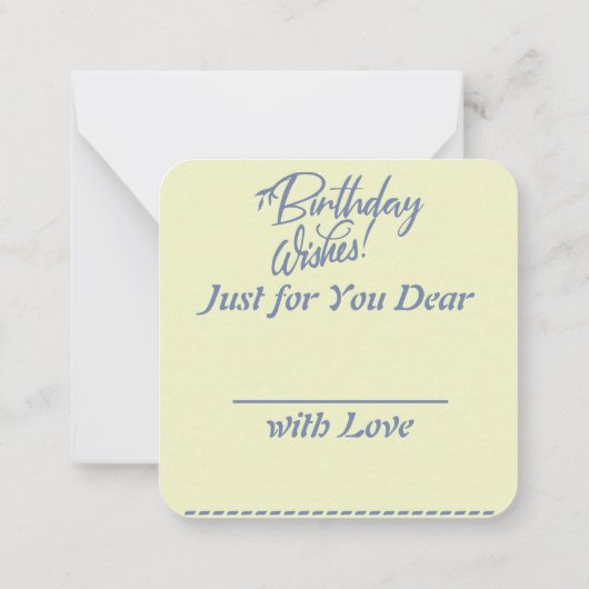 誕生日ウィッシュのノートカード ノートカード (裏面)