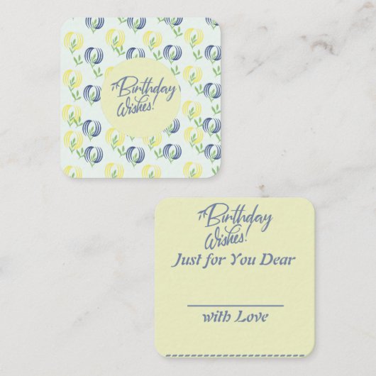 誕生日ウィッシュのノートカード ノートカード (正面/裏面)