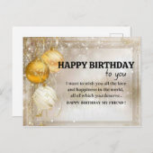 誕生日ウィッシュカード ポストカード (正面/裏面)