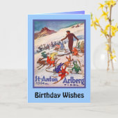 誕生日ウィッシュズセントアントンアールバーグ カード (黄色い花)