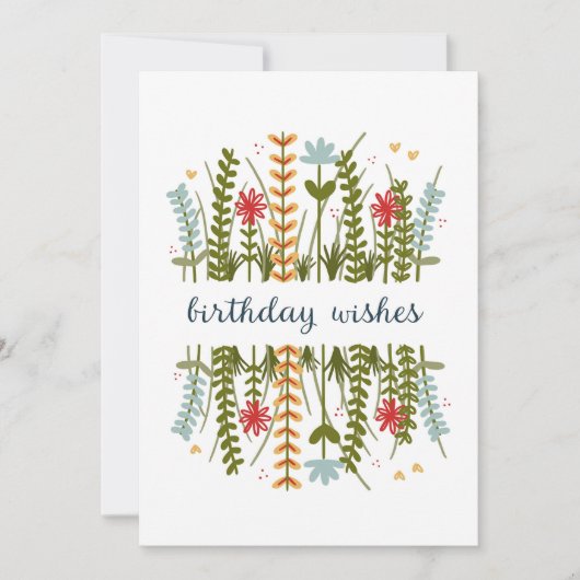 誕生日ウィッシュフローラ誕生日カード シーズンカード (正面)