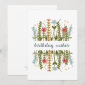 誕生日ウィッシュフローラ誕生日カード シーズンカード (正面/裏面)