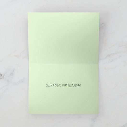 誕生日ウィッシュリースかわいらしフローラ吸気性 カード (内部)