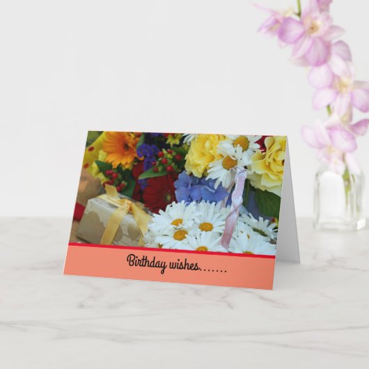 誕生日ウィッシュ折り畳みグリーティングカード カード (蘭)