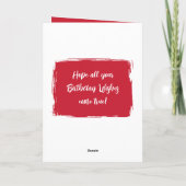 誕生日ウィッシュ特別な息子レッド カード (裏面)