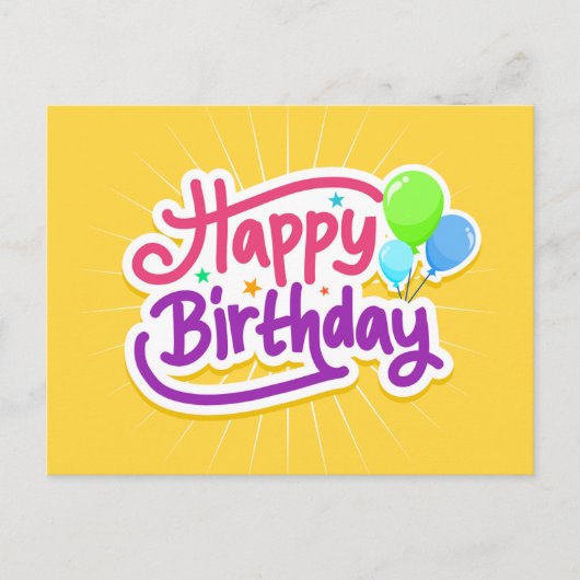 誕生日ウィッシュ葉書 シーズンポストカード (正面)