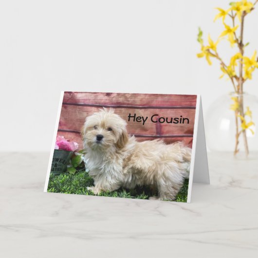 誕生日ウィッシュ「いとこさん」最高のと「友人」カード カード (黄色い花)