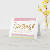 誕生日ウィッシュ「いとこさん」最高のと「友人」カード カード (黄色い花)