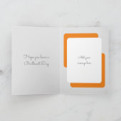 誕生日ウィッシュcat photo gray orange カード (内部)