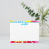 誕生日ウィッシュJARカード、絞り染めウィッシュカード ポストカード (スタンド正面)