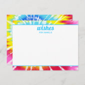 誕生日ウィッシュJARカード、絞り染めウィッシュカード ポストカード (正面/裏面)