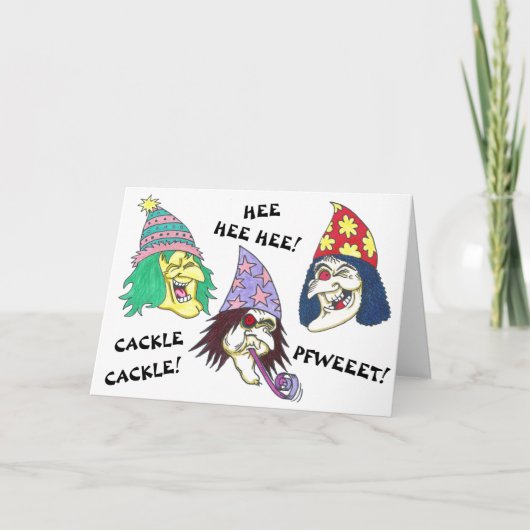 誕生日ウィッチグリーティングカード カード (正面)