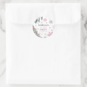 誕生日ウィンターピンク ラウンドシール (バッグ)