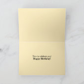 誕生日ウィーズかわいらしパープルハッピーフローラ カード (内部)