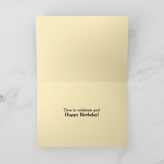 誕生日ウィーズかわいらしパープルハッピーフローラ カード (内部)