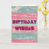 誕生日ウィーズ素朴フェンス カード (黄色い花)