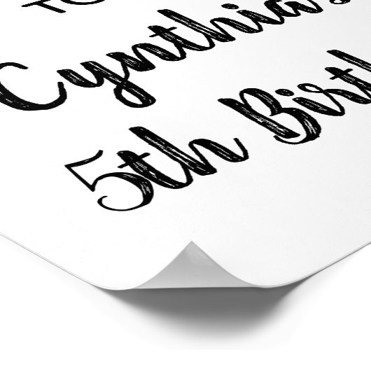 誕生日ウェルカムサインポスター ポスター (角)