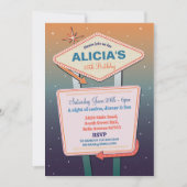 誕生日ウォメンズラスベガスカジノパーティー 招待状 (正面)