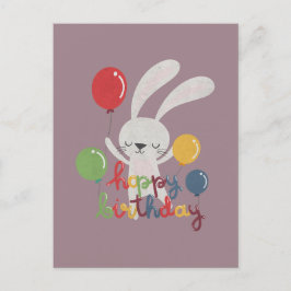 誕生日ウサギジョーク: 楽しい誕生日 ポストカード