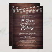 誕生日ウッドライトジャース#メイキングの年 招待状 (正面/裏面)