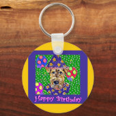 誕生日エアデール キーホルダー (正面)