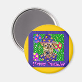 誕生日エアデール マグネット (正面/裏面)