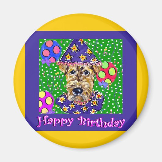 誕生日エアデール マグネット (正面)