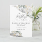 誕生日エイプリルダイアモンドウォーターカラーゲード 招待状 (スタンド正面)