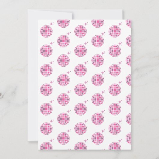 誕生日エラディスコ音楽おもしろいパーティー 招待状 (裏面)