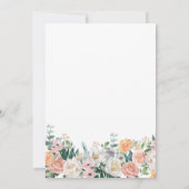 誕生日エレガントフローラピオニーガーデンパーティー 招待状 (裏面)