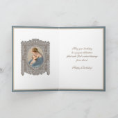 誕生日エレガントヴァージンメアリーイエスヴィンテージ カード (内部)