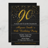 誕生日エレガント招待アダルトウーマン招待状 招待状 (正面/裏面)