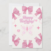 誕生日エレガント招待状 – お祝いを作る 招待状 (裏面)