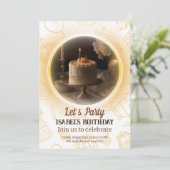 誕生日エレガント招待 招待状 (スタンド正面)