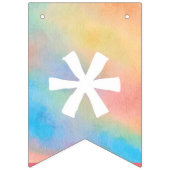 誕生日エレファントパステルバンチオブバルーンスケッチ バンティングフラッグ (第1の旗)