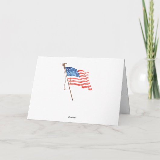 誕生日エレミヤ29:11バイブルアメリカ国旗 カード (裏面)