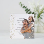 誕生日エンゲージメントスパークフォトコンフェッティシャンパン 招待状 (スタンド正面)